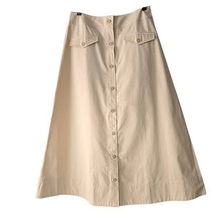 Tuckernuck Kenya Stone Cream Brynn Button Front Midi Skirt